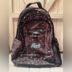 Roots grey Backpack with Floral Design